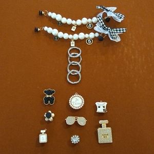 Bling Crystal Rhinestone Metal Charms for CROCS clog sandals shoes